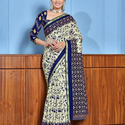 DIVASTRI Ethnic Motifs Zari Bagru Saree-picture-17