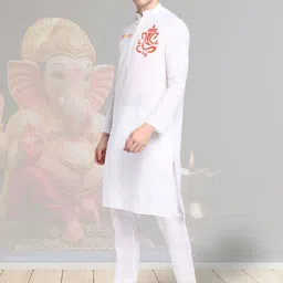 DEVOILER Men Ethnic Motifs Printed Block Print Kurta image 4