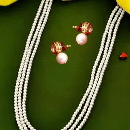 Anouk Gold-Plated Layered Pearls Beaded Jewellery set-picture-24
