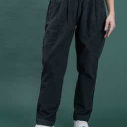 Lounge Dreams Women Relaxed Loose Fit Corduroy Trousers-image-92