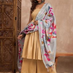 InWeave Women Kurta with Palazzos & With Dupatta-picture-4