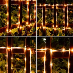 KAVYARA Yellow Rice Shape String Lights image 2