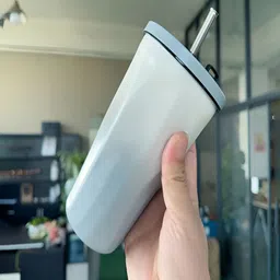YELONA Grey Melange Single Stainless Steel Solid Double Wall Vacuum Water Bottle-image-1