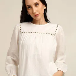 7OUNCE Puff Sleeve Regular Top-image-49