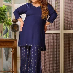 DesiNoor.com Printed Tunic With Palazzos Co-Ords-image-47