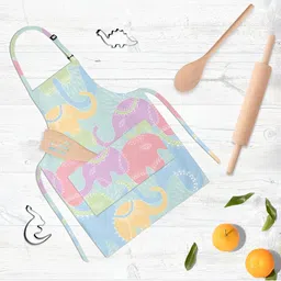 ArtzFolio Green & BluePrinted Cotton Apron-image-36