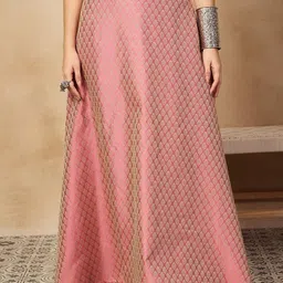 InWeave Women Ethnic Printed A-Line Maxi Skirt-image-14