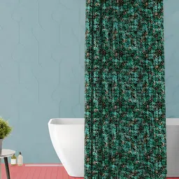 ArtzFolio Green & Black Waterproof Polyester Shower Curtain-image-38
