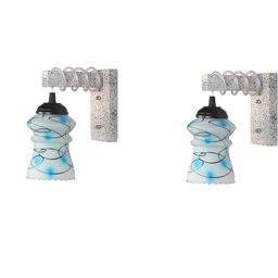 SOMIL Blue Glass Cylinder Printed Wall Lamps-image-86