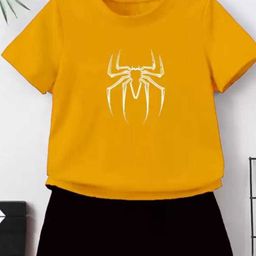 MITANSH Kids Printed Round Neck Pure Cotton T-Shirts With Shorts-image-73