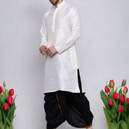 RAMESHWARAM FABRICS Men Regular Kurta with Dhoti Pants image 2