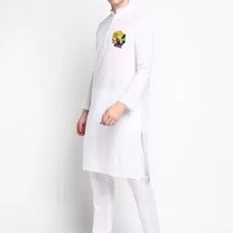 PulseIQ Men Ethnic Motifs Printed Regular Kurta with Pyjamas image 2