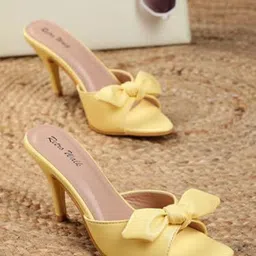 Retro Walk Women Embellished Platform Mules with Bows-30