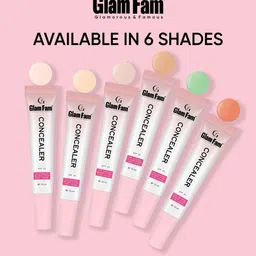 GlamFam Long Lasting High Coverage Concealer - 15 ml - 05 - LGreen Corrector image 4
