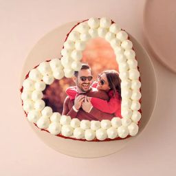 Delish Heart Shape Red Velvet Photo Cake-14