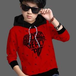 ATLANS Boys Typography Printed Hooded T-shirt-image-84