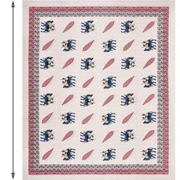 JAIPUR FABRIC Pink & Blue Ethnic Motifs 144 TC King Bedsheet with 2 Pillow Covers-image-64