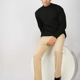 Kveto style redefined Men High Neck Ribbed Sweater-image-72