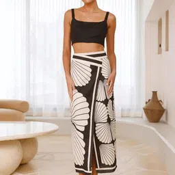 JC Mode Printed Wrap Maxi Skirt-image-99