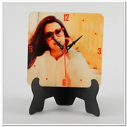 fnp White & Red Printed Contemporary Table Clock image 2