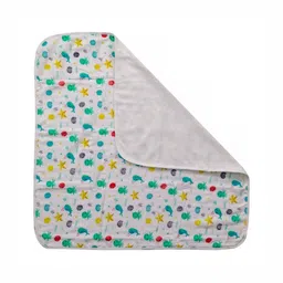 Adore White & Green 4 Printed Cotton 210 GSM Bath Towel-image-37