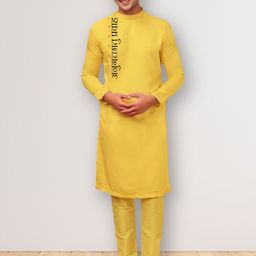 DEVOILER Men Ethnic Motifs Printed Thread Work Kurta-7