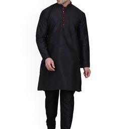 READYON Men Solid Kurta with Trousers-picture-11