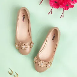 toothless Girls Metallic Beige Ballerinas-image-39