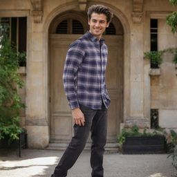 Celio Men Classic Tartan Checks Opaque Checked Casual Shirt-picture-29
