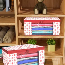 Kuber Industries Red 24 Pieces Printed Drawer Organisers-20