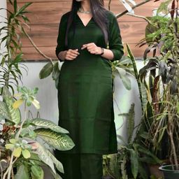 TRY LUCK FASHION Green Viscose Rayon Kurta Sets-image-72