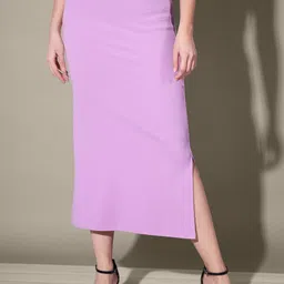 CORSICA Side-Slit Pencil Midi Skirt-picture-18