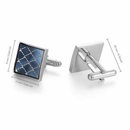 Curren Set Of 2 Checked Cufflink image 3