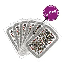 LooMantha Black and White 6 Pieces Floral Printed Table Placemats-18