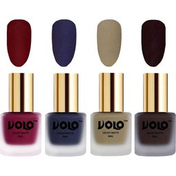VOLO Set Of 4 Velvet Matte Nail Polish - 8 ml Each - 25 - 31 - 37 - 45-27
