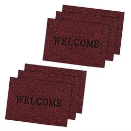 Kuber Industries Red 6 Pieces Anti Slip Doormats-20