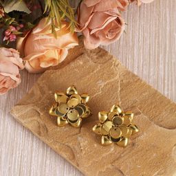 StyleCast Gold-Plated Floral Shaped Studs-image-75
