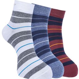 Force NXT Men Pack Of 3  Striped Cotton Ankle-Length Socks-image-50