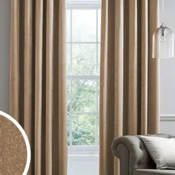 Myntra Elegant Homes Camel Brown Set of 2 Black Out Door Curtain-17
