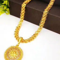 Minprice Gold-Plated Circular Pendants with Chains image 2