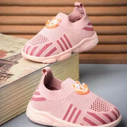 HOOH Now Comfort in Fashion Kids Striped Mesh Slip-On Sneakers-picture-38