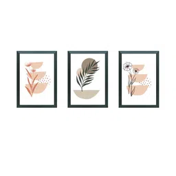 Aisha Decorz White Color Set of 3 Wood Rectangle Wall Paintings-picture-5