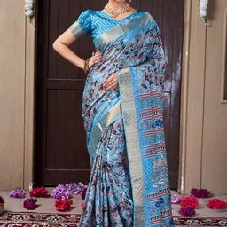VS MALL Printed Silk Cotton Sarees-image-84