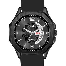 CASADO Men Printed Dial & Textured Straps Analogue Watch CSD-653-BLACK-BLACK-DD-image-107