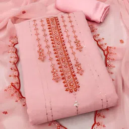 HERE&NOW Embellished Sequinned Unstitched Dress Material-image-66