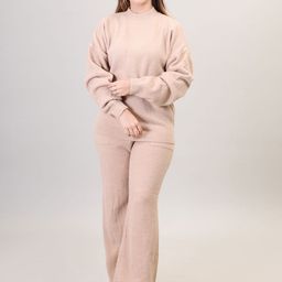 Camey Woolen Round Neck Sweater With Palazzos Co-Ords-image-22