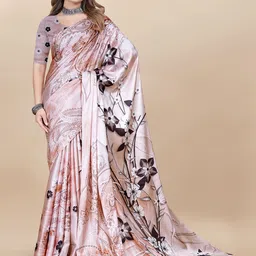 DIVASTRI Floral Satin Saree-picture-39