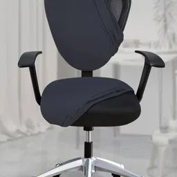 Lazi Grey Stretchable Office Chair Cover-picture-25