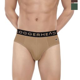 LOGGERHEAD Pack Of 3 Cotton Hipster Briefs LHMB013-Bitter-Garden-Sinopia-1