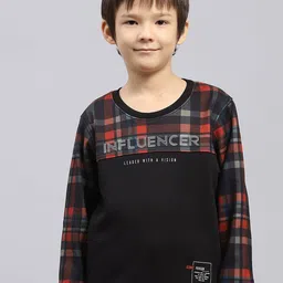 Monte Carlo Boys Checked Cotton Sweatshirt-image-42